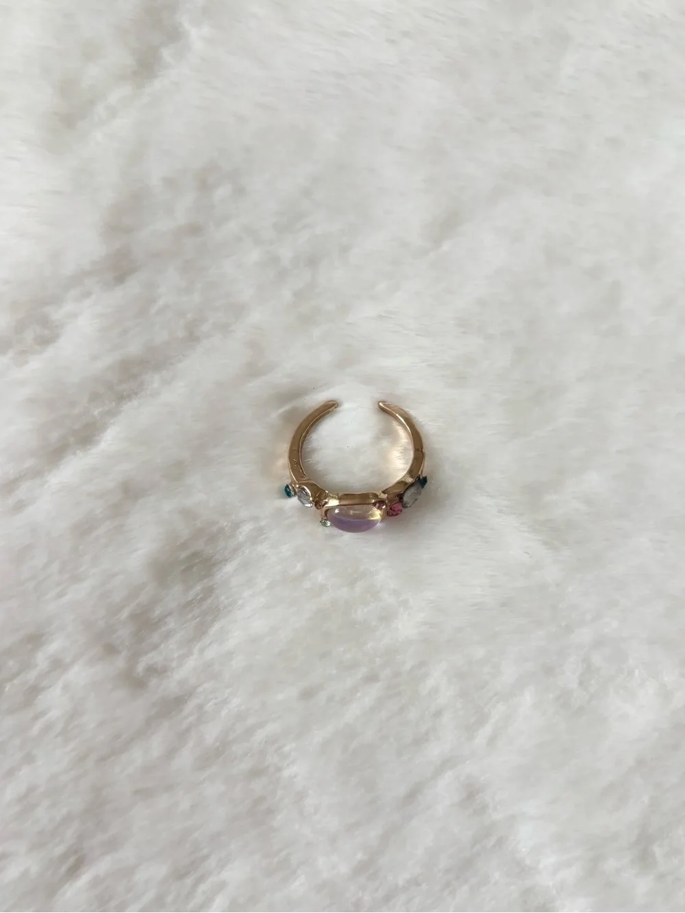 5/$15 🩷 MUST BUNDLE Gold-Tone Opal Cabochon Multistone Ring - Gold